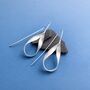 Sterling Silver Pallone Longstem Earrings, thumbnail 1 of 3