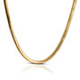 Flat Snake 10mm Necklace – Gold Plated, thumbnail 1 of 4