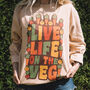 Live Life On The Veg Women's Slogan Sweatshirt, thumbnail 2 of 3