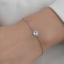 Tiny Moonstone Sun Bracelet In Sterling Silver, thumbnail 1 of 11