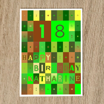 Personalised 18th Birthday Card Age And Name, 10 of 10