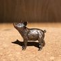 Miniature Bronze Pig Sculpture 8th Anniversary Gift, thumbnail 4 of 11