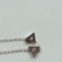 Triangle Initial Necklace Sterling Silver And Gold Vermeil, thumbnail 3 of 4