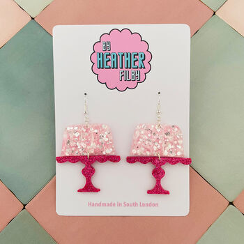 Jelly On A Plate Glitter Resin Earrings, 9 of 9
