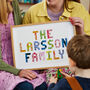 Patchwork Personalised Family Typography Print, thumbnail 1 of 4