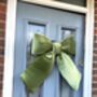 Olive Green Velvet Door Bow, thumbnail 2 of 2
