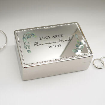 Personalised Botanical Rectangular Jewellery Box, 3 of 4