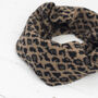 Lambswool Leopard Knitted Cowl, thumbnail 9 of 12