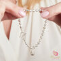 Silver Musical Charm Faceted Ball Layering Bracelet, thumbnail 4 of 12