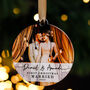 First Christmas Married Personalised Photo Bauble, thumbnail 1 of 11