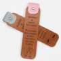 Personalised Wedding Anniversary Leather Bookmark, thumbnail 1 of 3