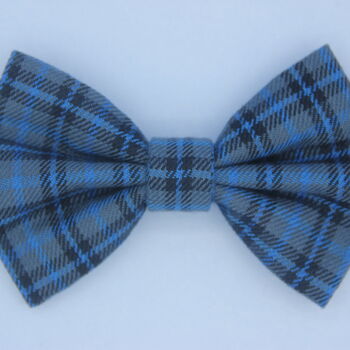 Blue Check Dog Bow Tie, 3 of 5
