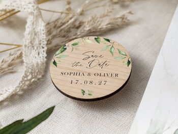 Botanical Save The Dates Magnet Wedding Cards, 8 of 10