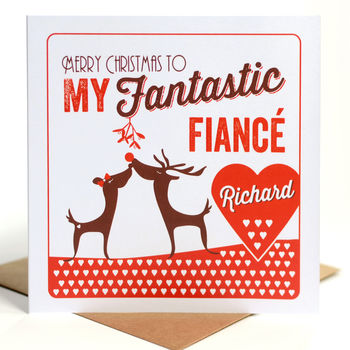 Personalised Fiancé Or Fiancee Christmas Card, 3 of 4