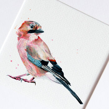 Inky Jay Bird Illustration Print, 3 of 11