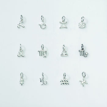 925 Sterling Silver Zodiac And Birthstone Necklace, 6 of 9