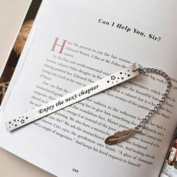 'A New Chapter Begins…' Bookmark With Feather Charm, 2 of 12