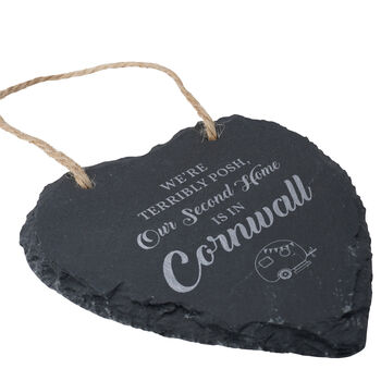 We're Terribly Posh, Our Second…' Slate Hanging Heart, 2 of 3