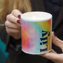 Personalised Tie Dye Rainbow Any Name Candle, thumbnail 1 of 3