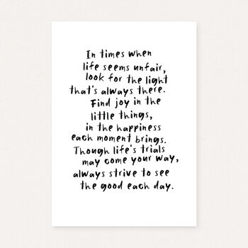 Inspirational Quote Print Calm Minimalist Wall Art Positive Affirmation Poster Mindful Living Home Decor, 3 of 6
