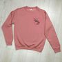 Pet Name Hand Embroidered Pink Sweatshirt, thumbnail 3 of 4