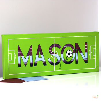 Personalised Ball Sports Name Canvas, 5 of 12