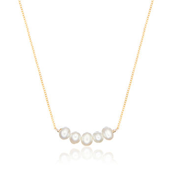 Delicate Silver Rose Or Gold Pearl Cluster Necklace, 5 of 11