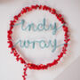Personalised Fairy Light Wreath Two Lines, thumbnail 2 of 8