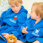 Personalised Space Themed Kids Bathrobe, thumbnail 1 of 11