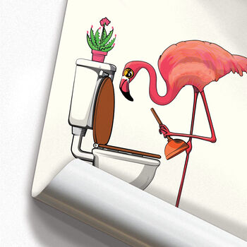 Flamingo With Toilet Plunger, 6 of 8