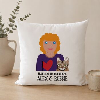 Personalised Cushion Gift For Cat Lady, 2 of 12