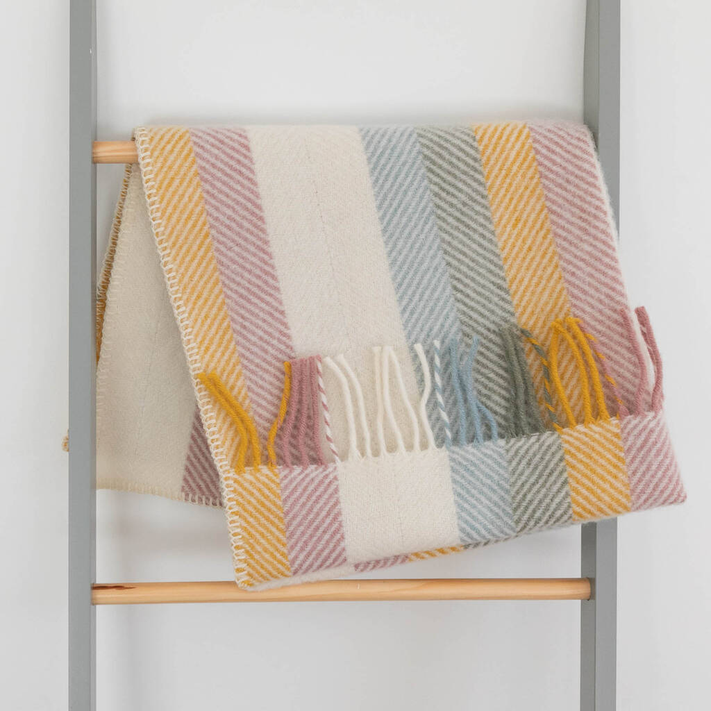 Pure New Wool Stripe Pram Blankets, 1 of 10