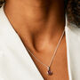 January Birthstone Garnet Silver Charm Necklace, thumbnail 2 of 9