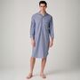 Men's 'Navy Spark' Stripe Crisp Cotton Nightshirt, thumbnail 1 of 4