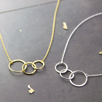 Three Generations Linked Circles Necklace, 2 of 9