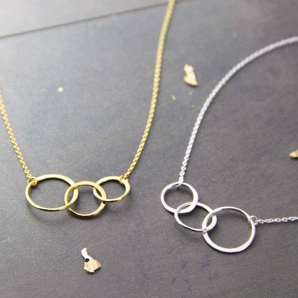 Gift for Grandma - 3 Links for 3 Generations - Silver & Gold – Honey Willow  - handmade jewellery
