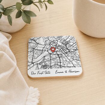 Personalised Valentines Map Coaster, 2 of 5