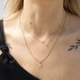 9ct Solid Gold Solitaire Cz Necklace, thumbnail 2 of 5