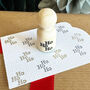 Festive Mini Rubber Stamp Ho Ho Ho For Christmas Crafts, thumbnail 3 of 4