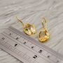 Citrine Earrings, Sterling Silver Gold Earrings, thumbnail 6 of 11