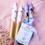 Pressed Flower Taper Candle Set With Birthday Flower, thumbnail 3 of 8