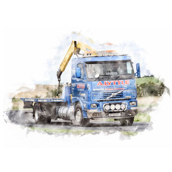 Lorry Personalised Portrait Print, 8 of 12