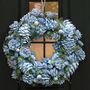Frosted Blueberry Blooms Christmas Wreath, thumbnail 1 of 6