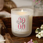 21st Birthday Gift Birth Year Floral White Candle, thumbnail 1 of 10