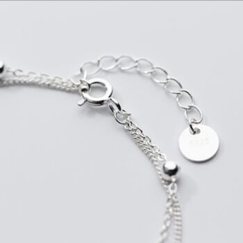Sterling Silver Double Chain Layered Bracelet, 4 of 6