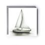 Luxury Yacht Greeting Card Illustration, thumbnail 2 of 5