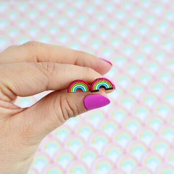 Rainbow Stud Earrings, 2 of 4