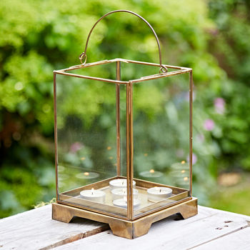 Antique Brass Candle Lantern, 8 of 12