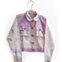 In The Sky' Lavender Cropped Children's Jacket, thumbnail 1 of 3