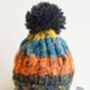 Kids Corkscrew Knitted Bobble Hat, thumbnail 2 of 4